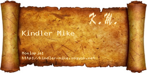 Kindler Mike névjegykártya